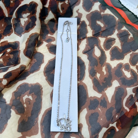 Dior Crystal Logo Necklace - Picture 3 of 8